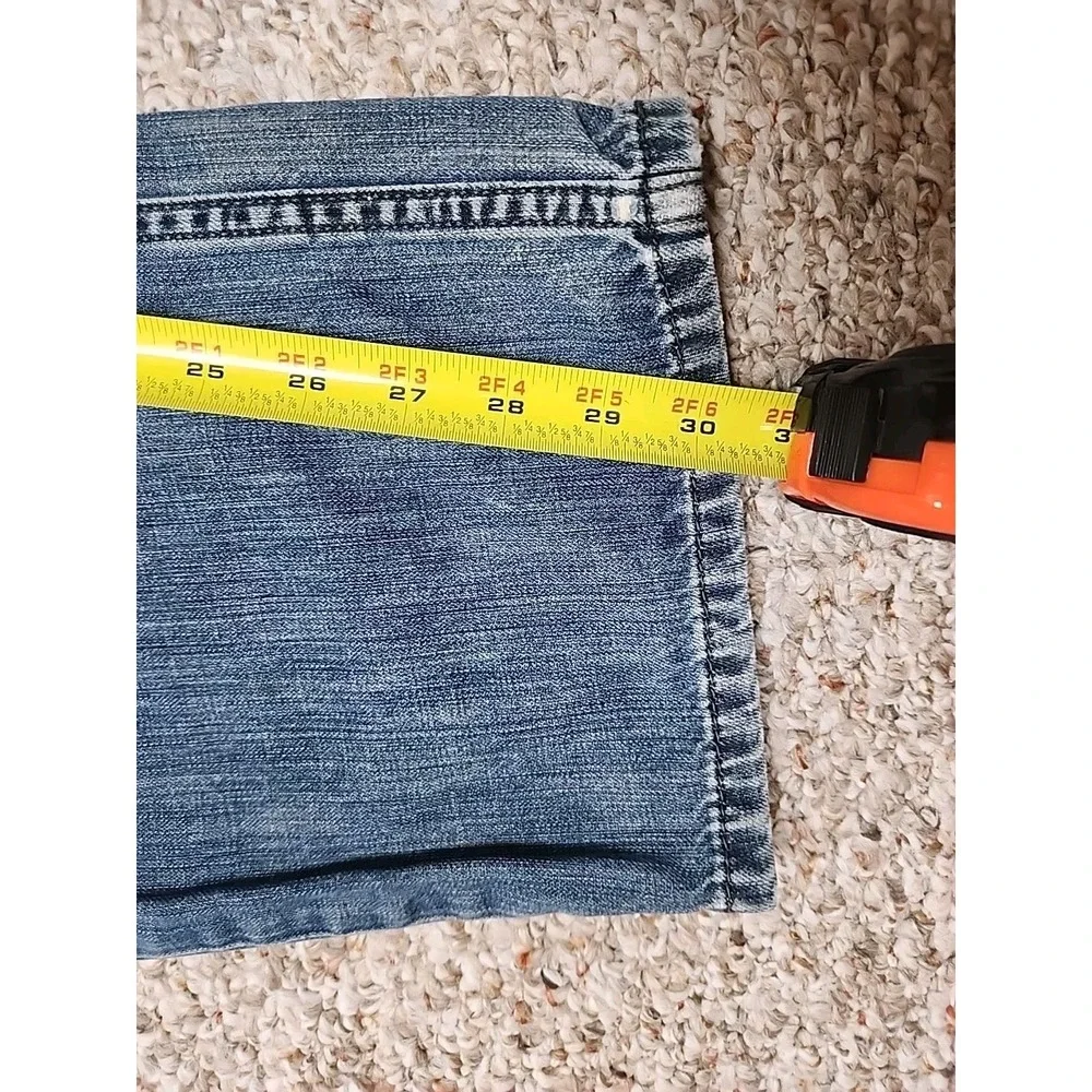 Levi's 514 Jeans Mens tag 36x32 (36x30) Light Wash Straight Fit Distressed Denim